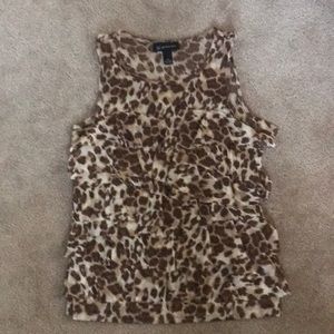 INC leopard print top
